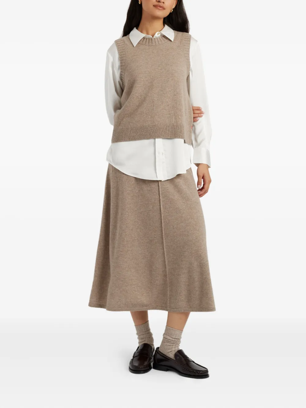Chinti & Parker Tanktop met ronde hals Beige