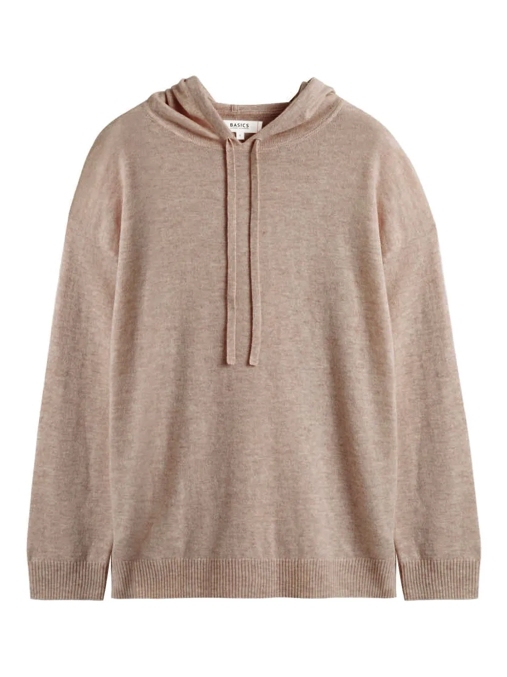 Chinti & Parker Geribbelde hoodie met capuchon Beige