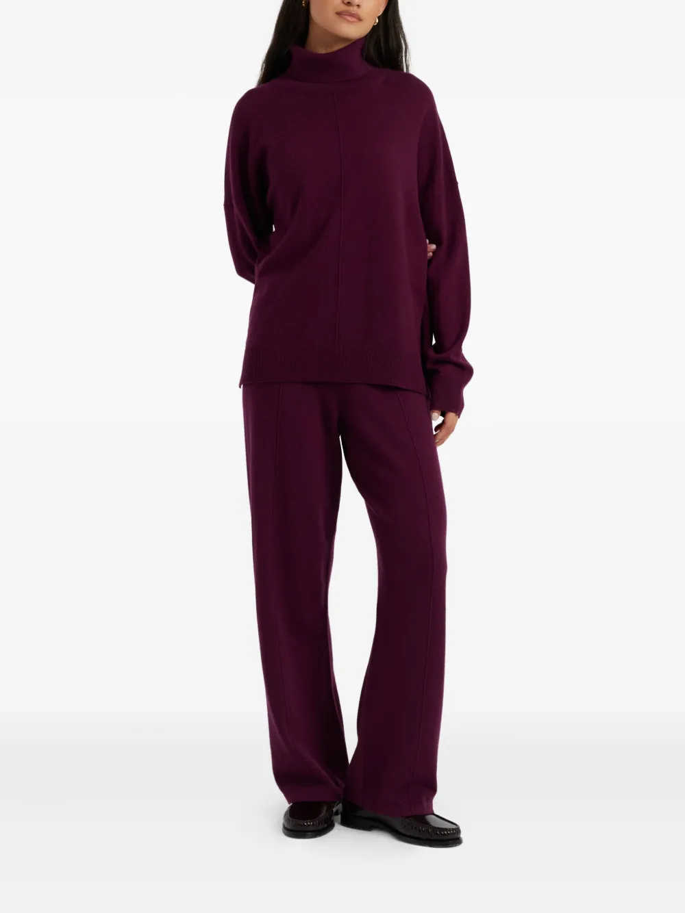 Chinti & Parker Roll Neck Sweater In Purple