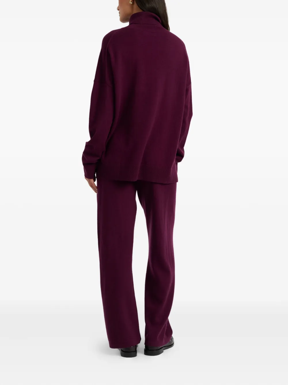 Chinti & Parker Roll Neck Sweater In Purple