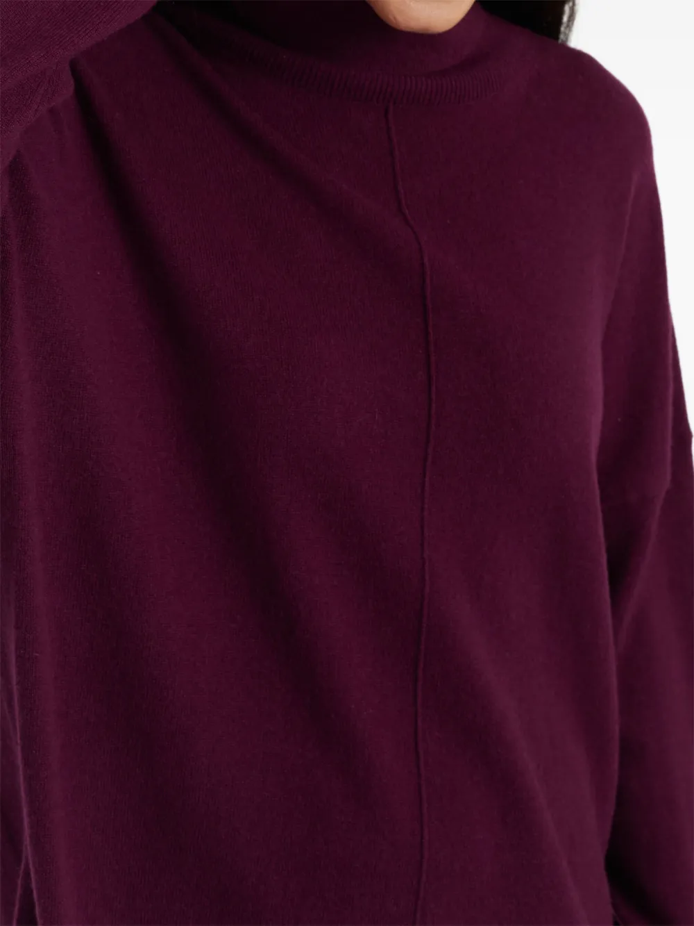 Chinti & Parker Roll Neck Sweater In Purple