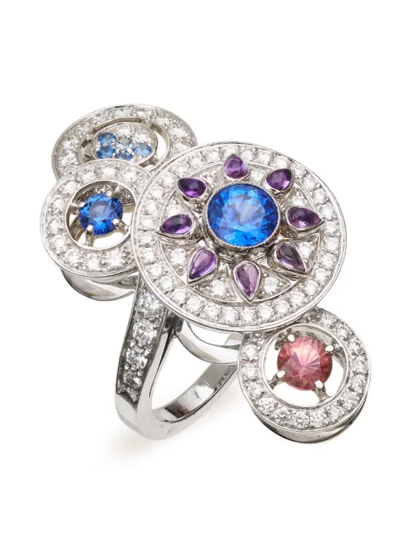 Boucheron Pre-owned White Gold Shéhérazade Diamond and Sapphire Ring