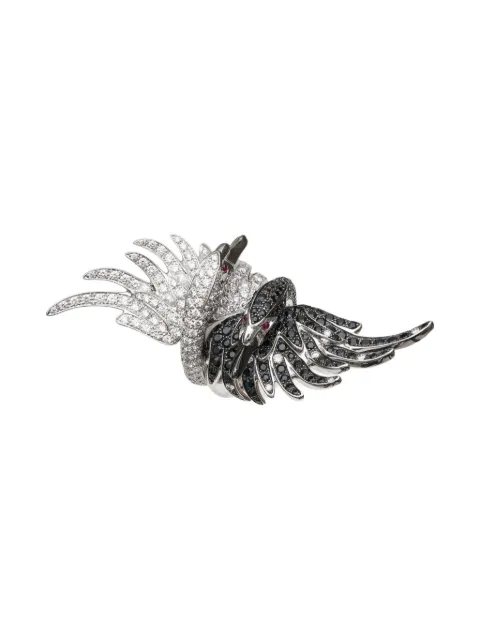 Boucheron Pre-Owned 18kt white gold Cypris The Swan diamond ring