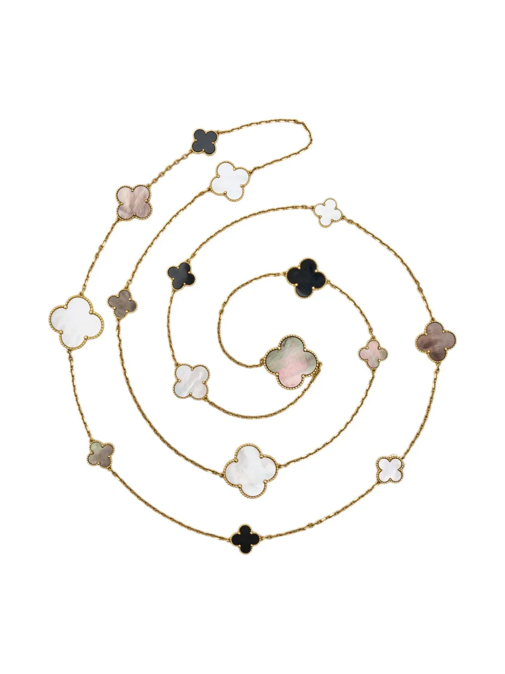 Rewind Vintage Affairs 18kt yellow gold Magic Alhambra mother-of-pearl necklace