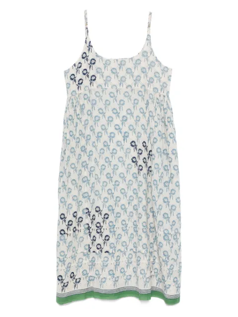 INJIRI floral-print midi dress