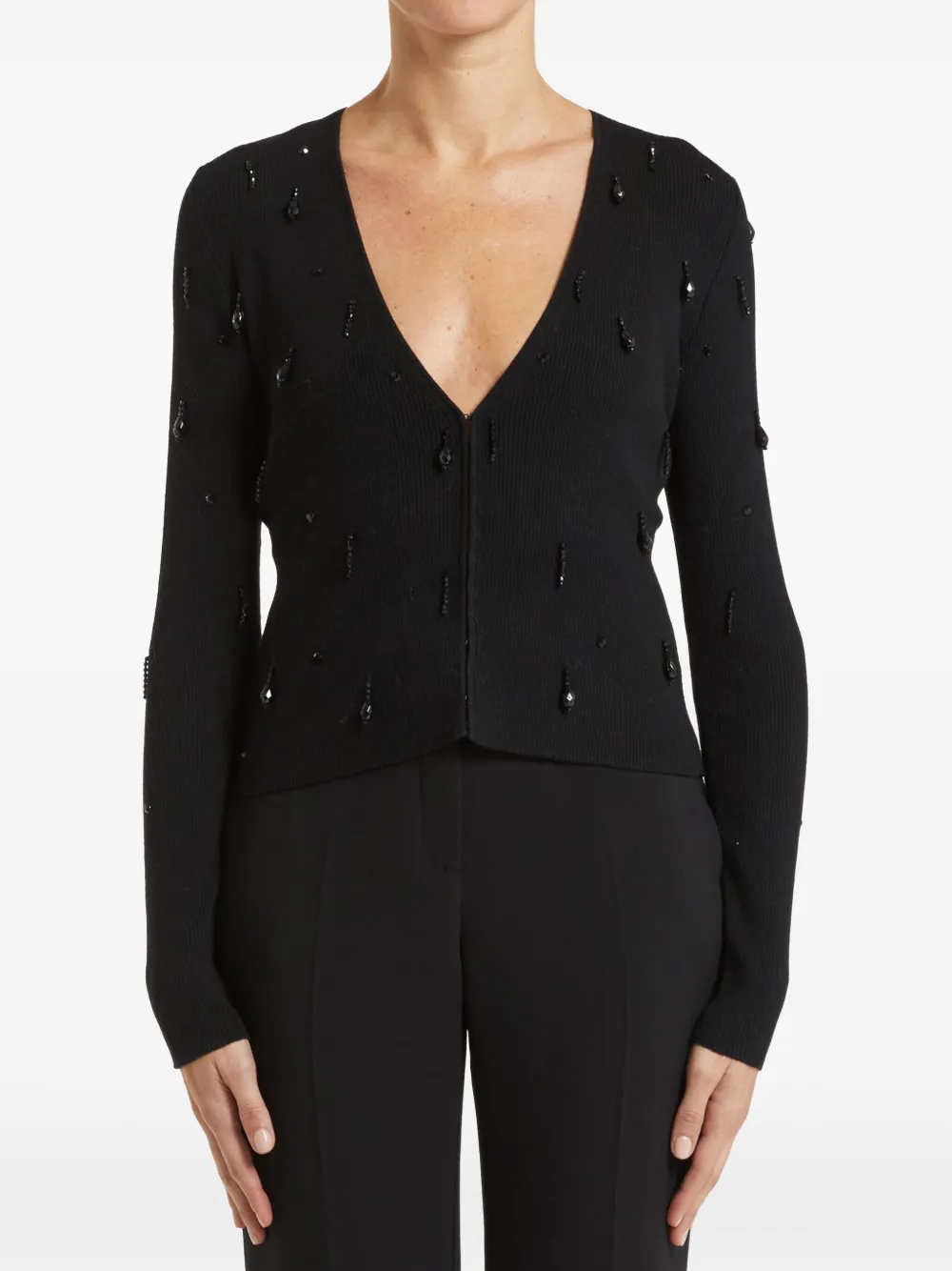 Pennyblack sequin-embellishment v-neck cardigan | Black | Image 1