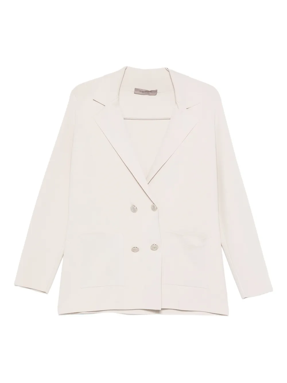 D Exterior Double-breasted Blazer In Neutral