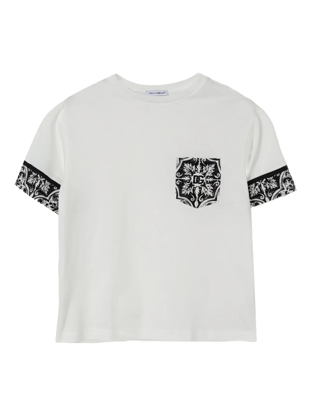 Dolce & Gabbana Kids patterned T-shirt - Bianco