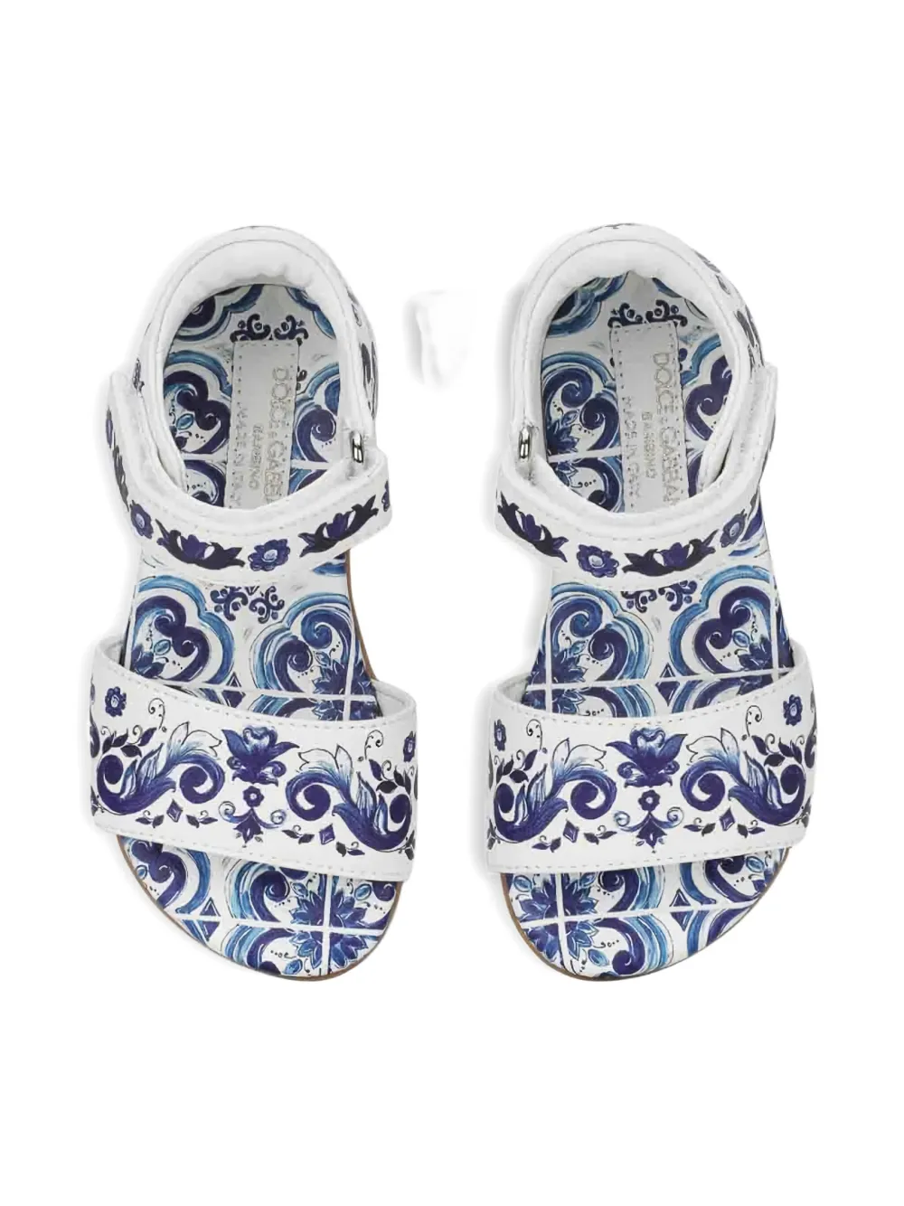 Dolce & Gabbana Kids Sandalen met print Wit