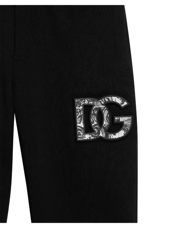 Dolce & Gabbana Kids DG-logo-patch Track Pants | Black | FARFETCH ZA