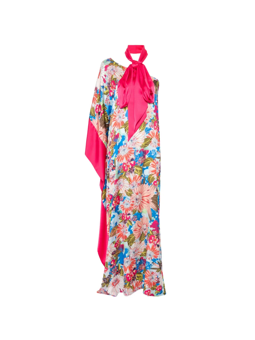 ALESSANDRO LEGORA floral-print one-shoulder maxi dress