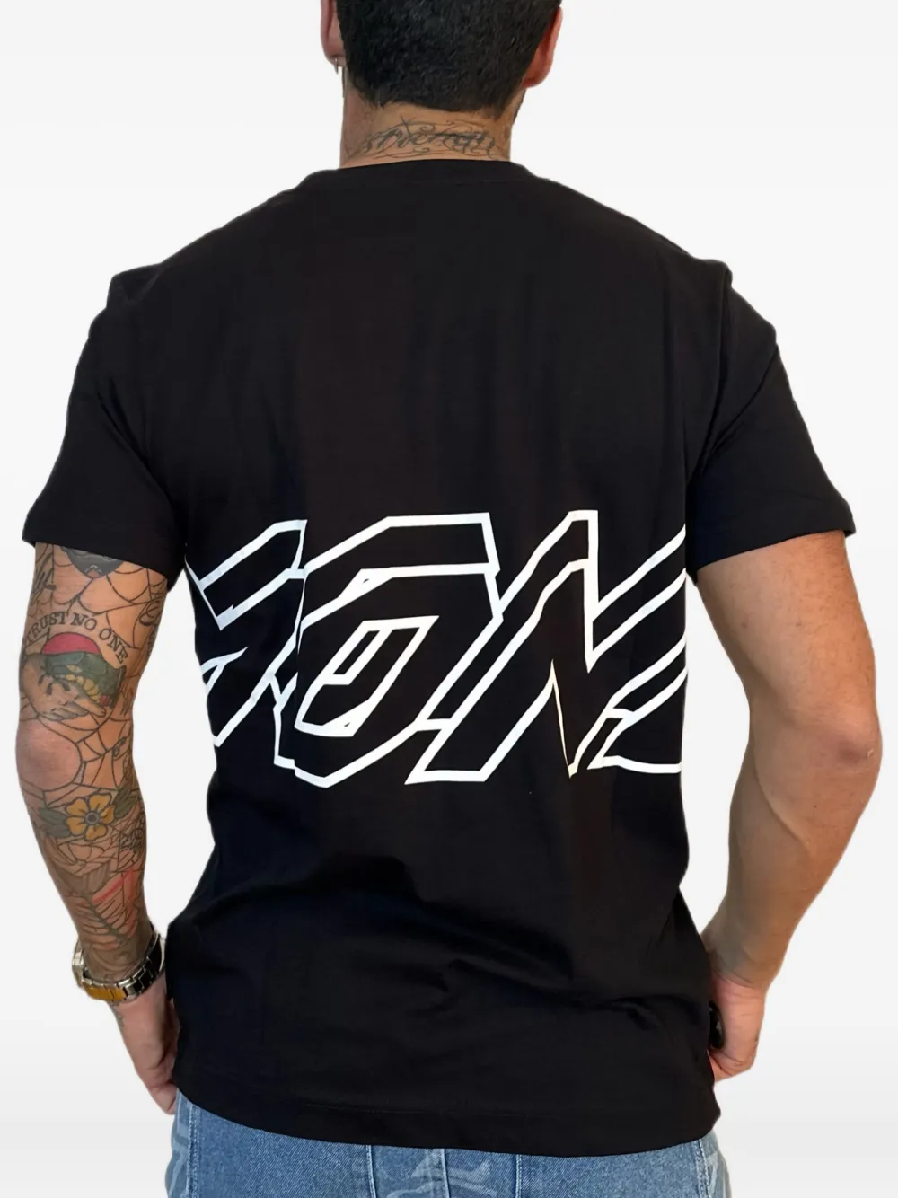John Richmond T-shirt met grafische print Zwart