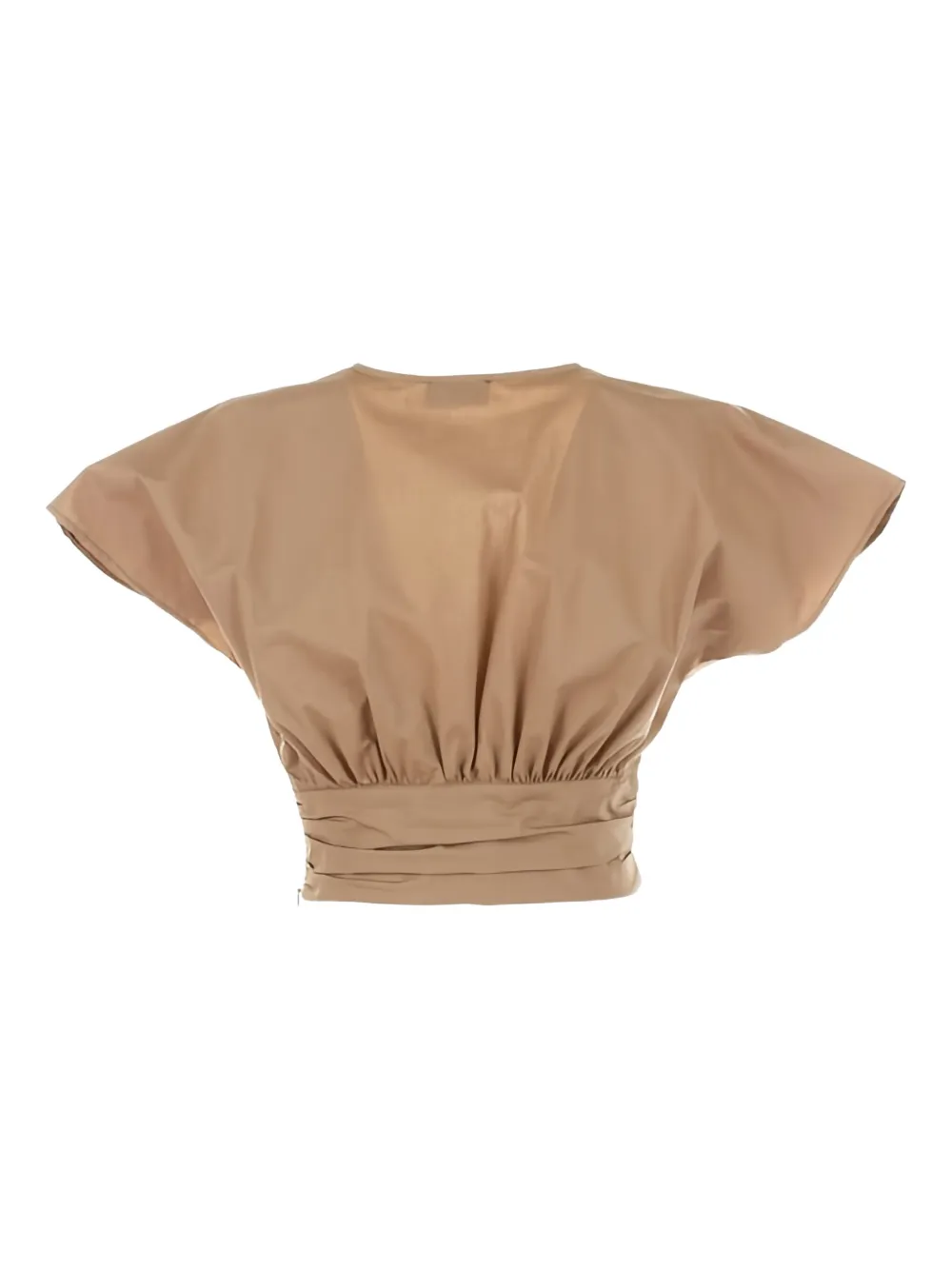 Akep V-neck gathered blouse - Beige