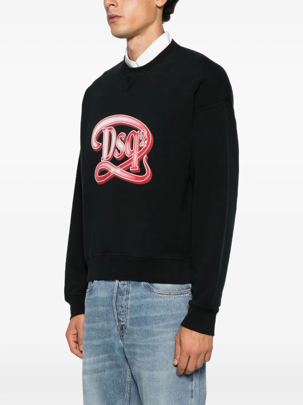 DSQUARED2 Sweater met logoprint Zwart