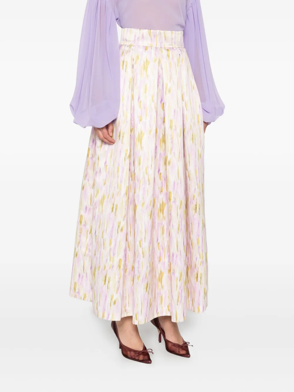 GIADA CURTI Rok met abstract patroon Roze