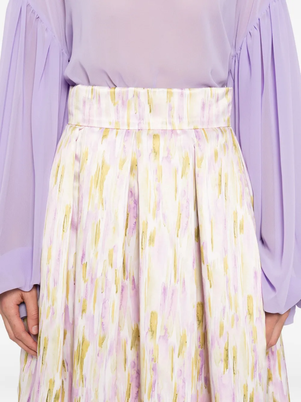 GIADA CURTI Rok met abstract patroon Roze