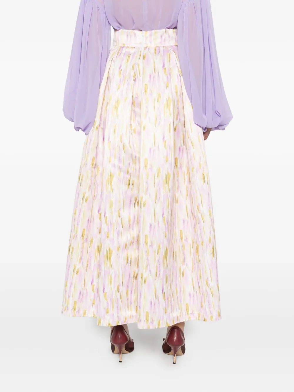 GIADA CURTI Rok met abstract patroon Roze