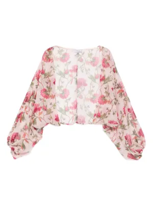 Comme Des Garçons Floral Detail Puffer Jacket | Black | FARFETCH