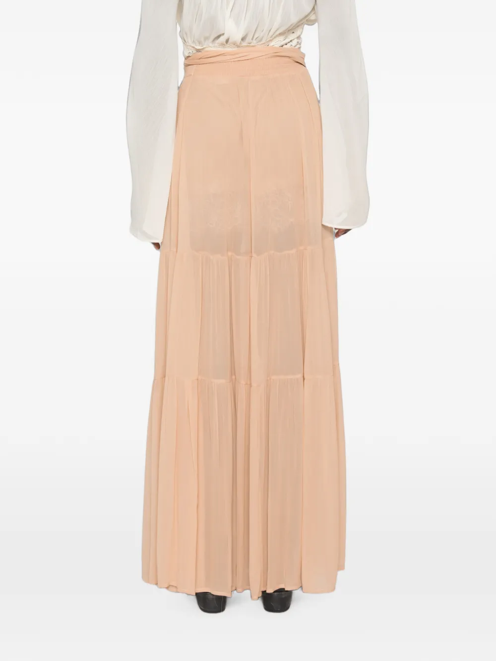 Aniye By Gelaagde maxi-rok met striksluiting Beige