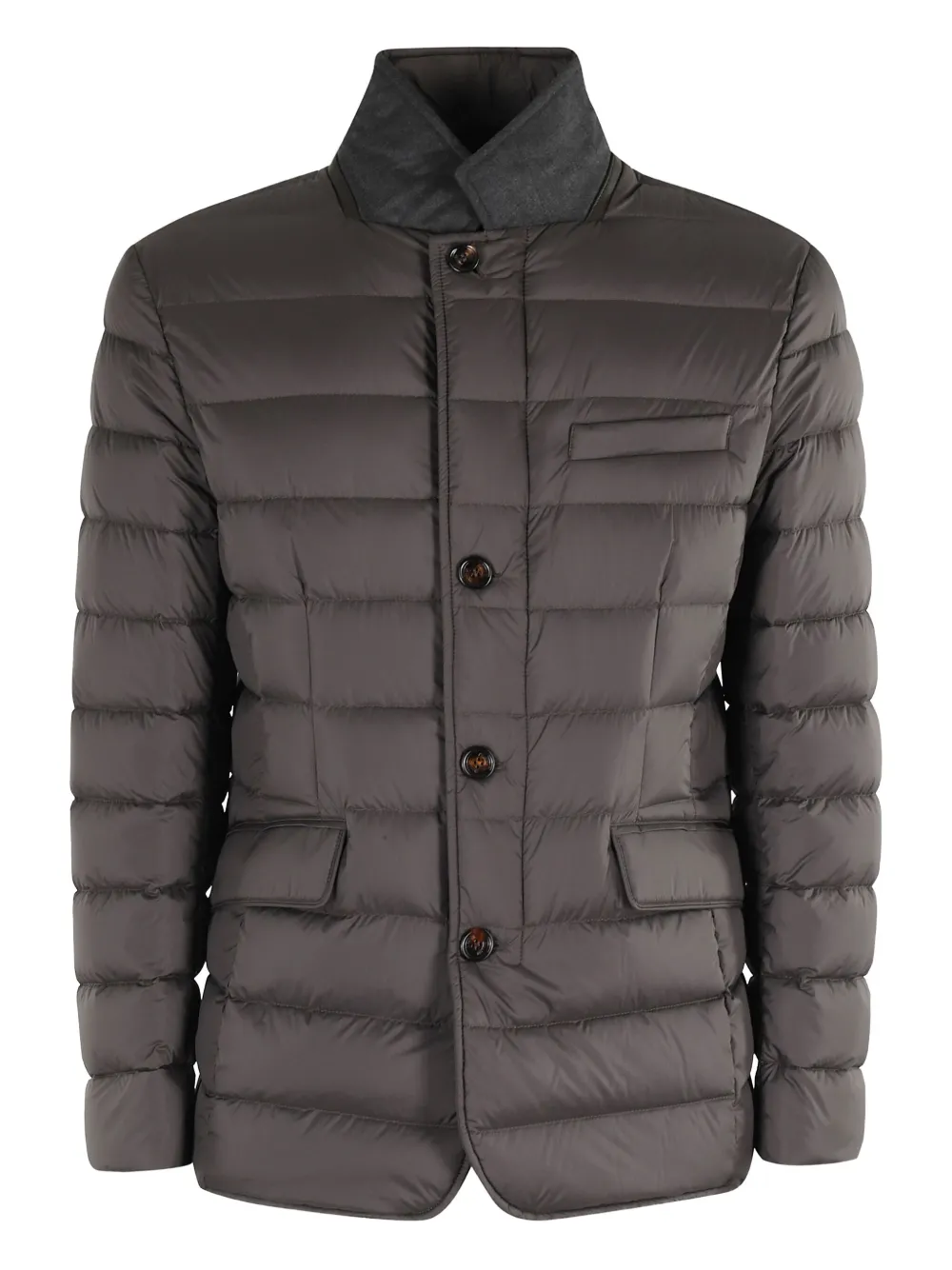 Moorer Zayn quilted button-fastening jacket Grijs