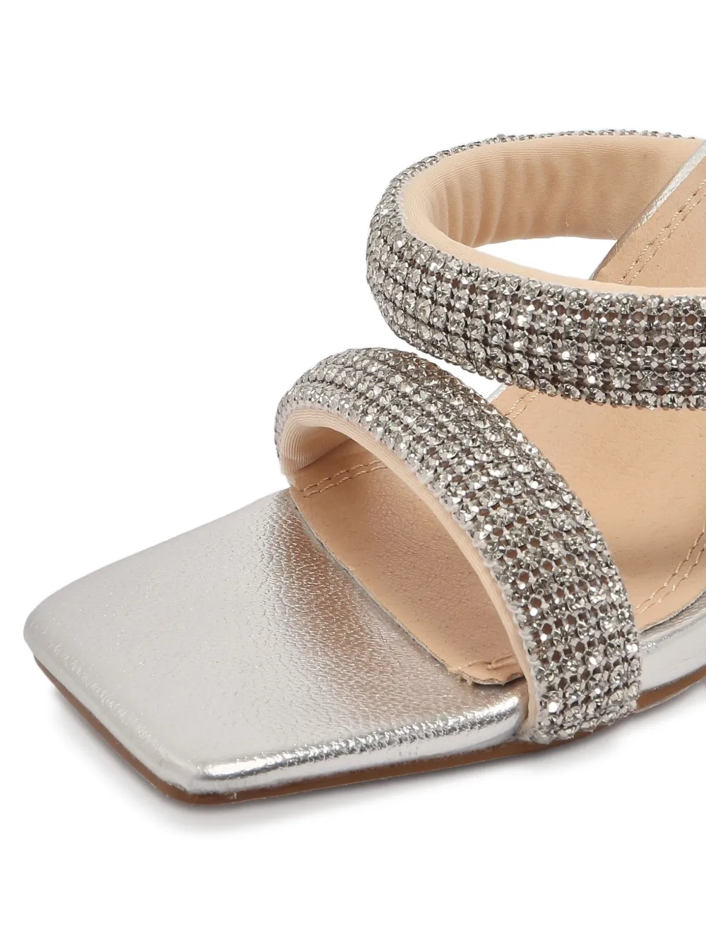 Embellished-Strap Sandals