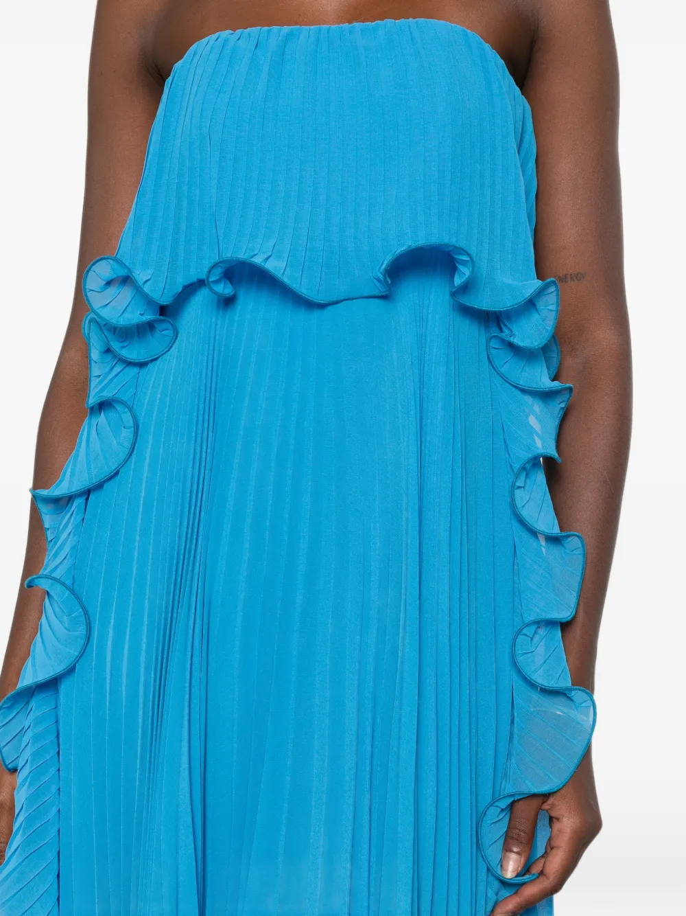 SIMONA CORSELLINI Geplooide jurk Blauw