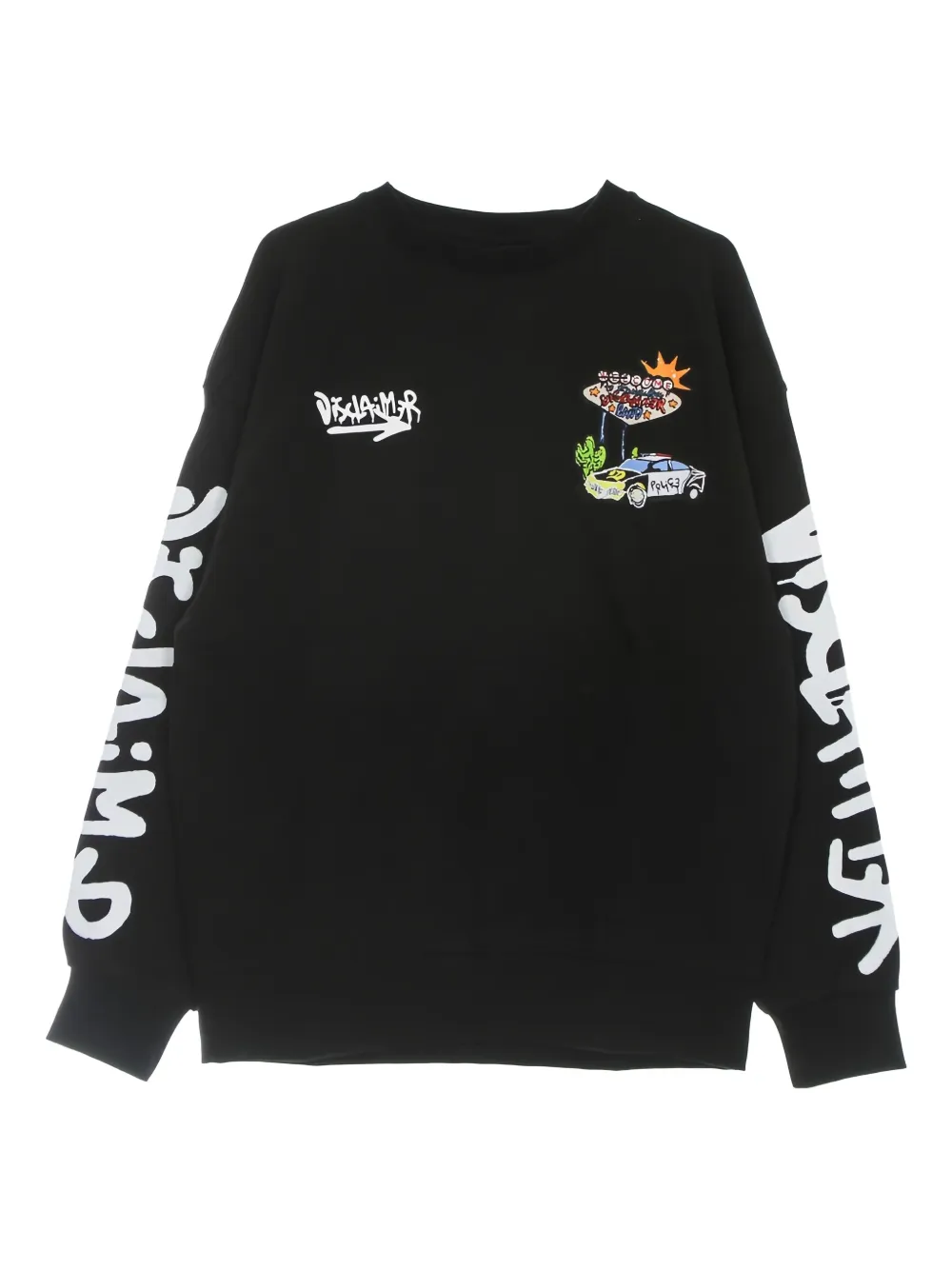 DISCLAIMER Sweatshirt mit grafischem Print - Schwarz