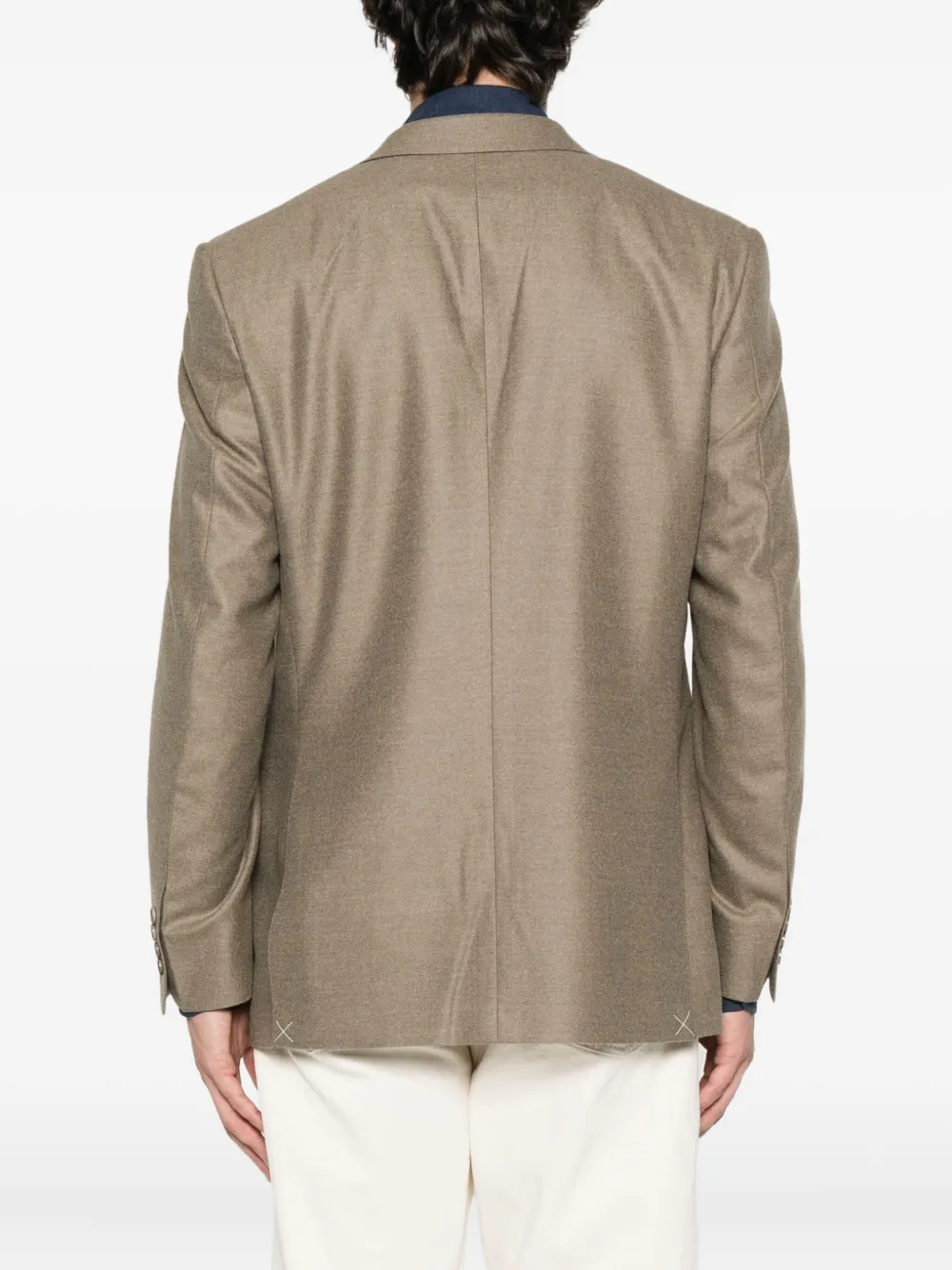 Canali Wollen blazer met twee knopen Bruin