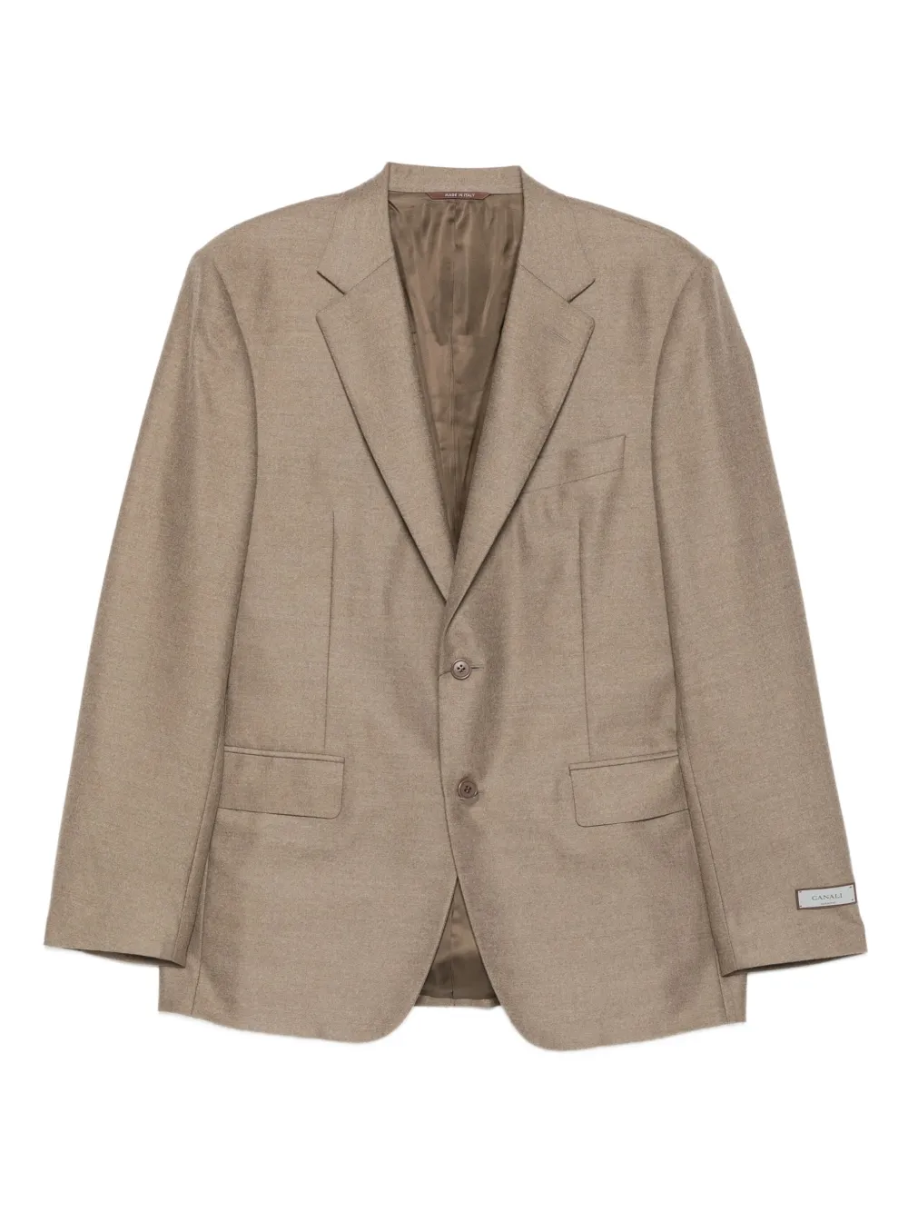 Canali Wollen blazer met twee knopen Bruin