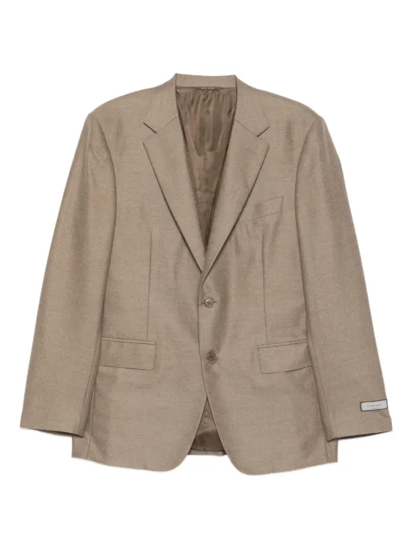 Canali Two-button Wool Blazer in Brown