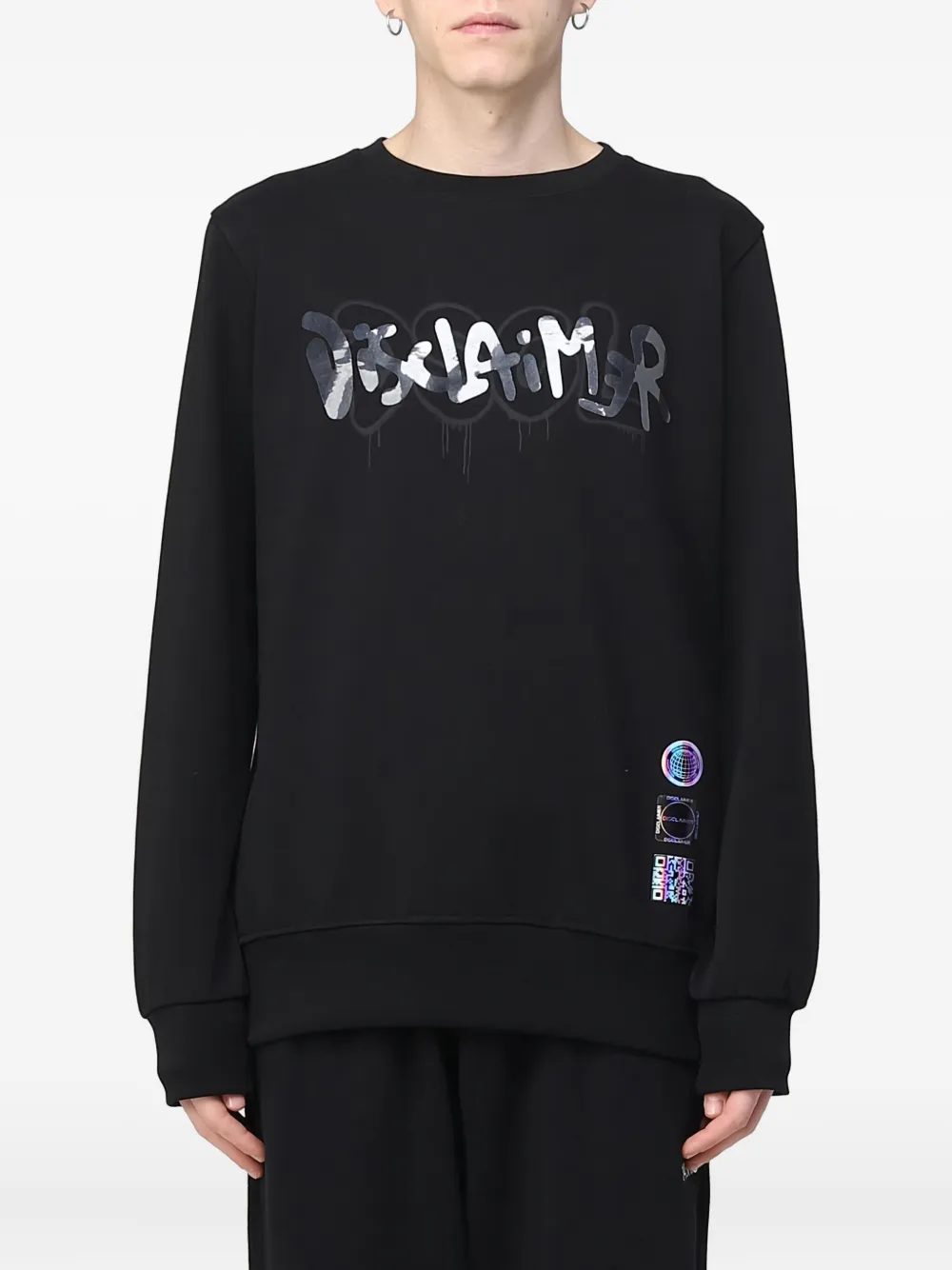 DISCLAIMER Sweatshirt mit Graffiti-Print - Schwarz