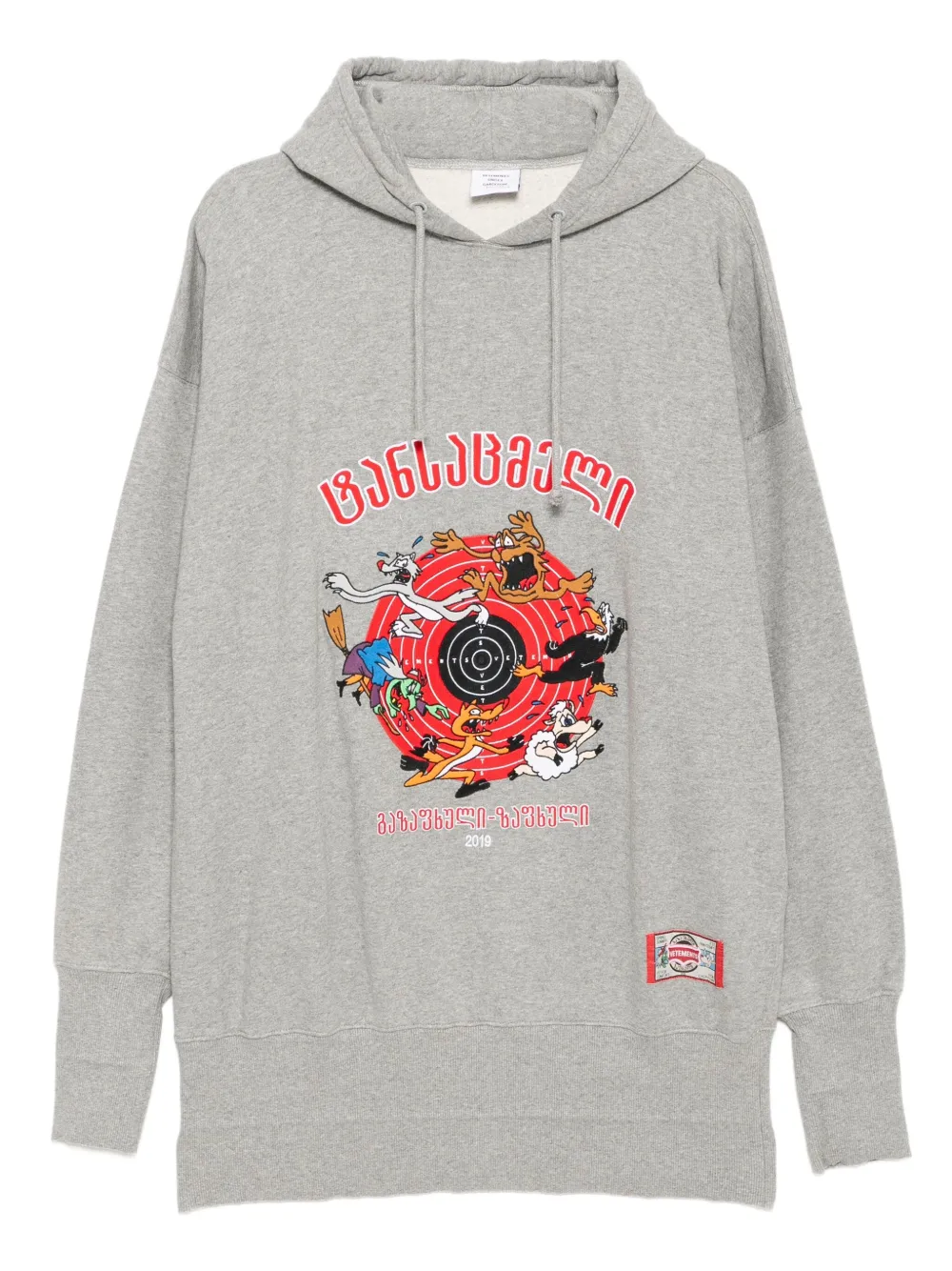 VETE TS Hoodie met borduurwerk Grijs