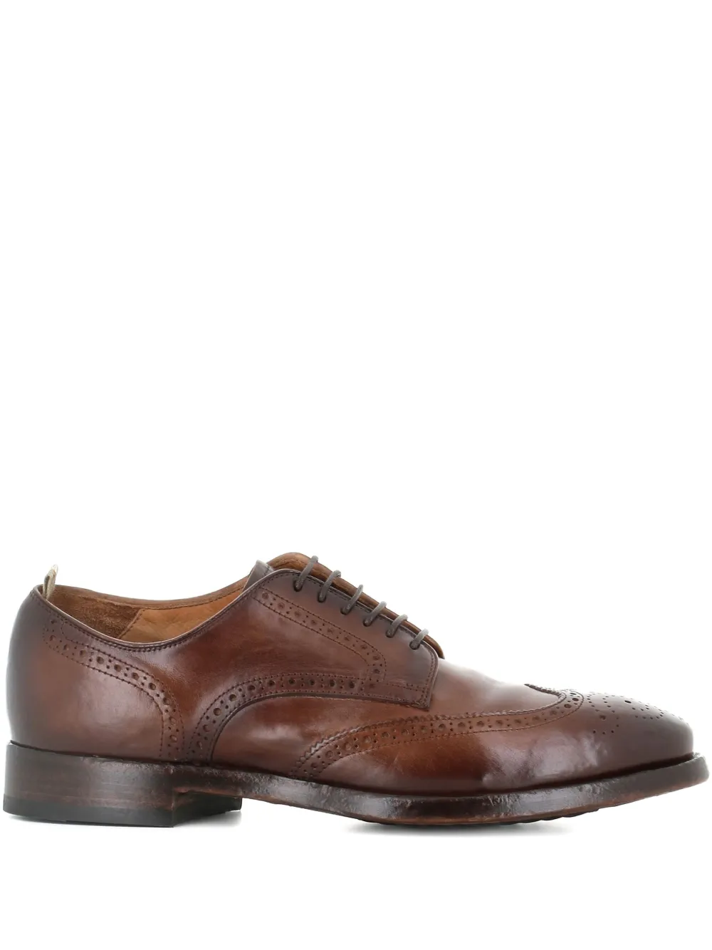 Officine Creative leather wingtip brogues Brown