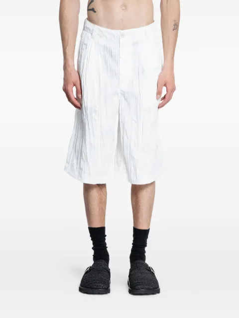 KUON pleated three-quarter shorts