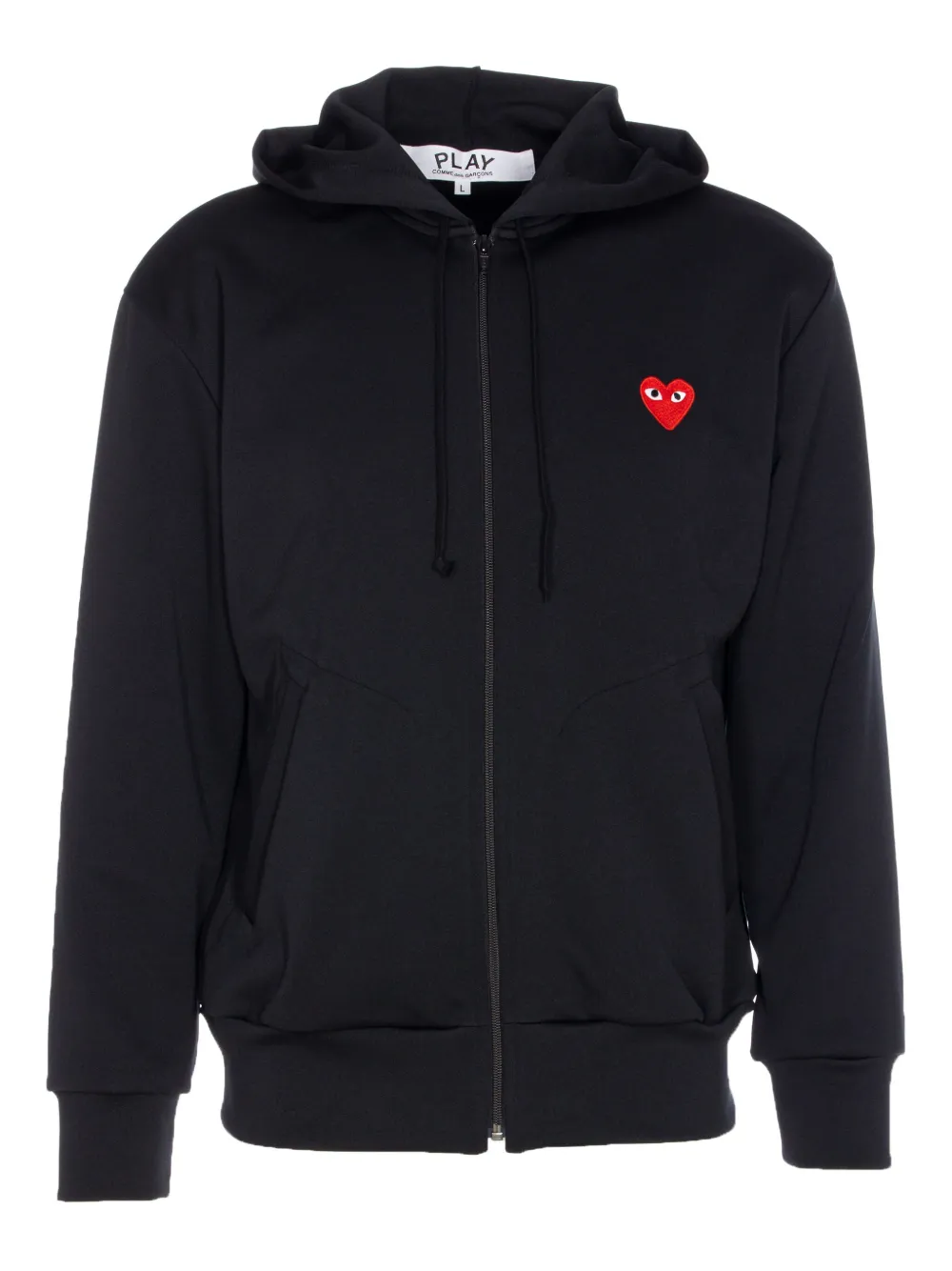 Comme Des Garçons Play heart-embroidered hoodie Zwart
