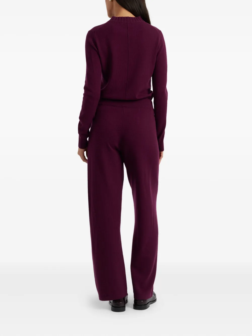 Chinti & Parker Wool Blend Wide-leg Trousers In Purple