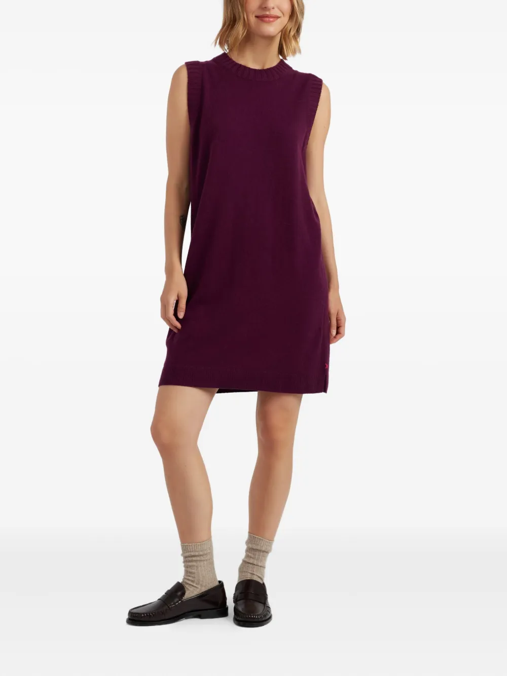 Chinti & Parker Mouwloze mini-jurk - Paars