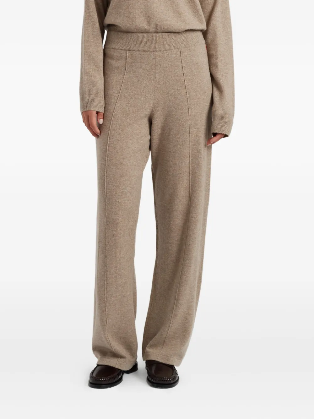 Chinti & Parker Straight broek van wolblend - Beige