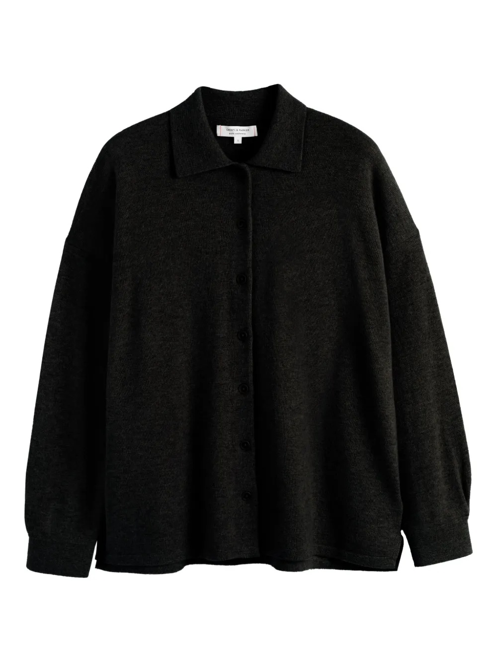 Chinti & Parker Button-up Knitted Shirt In Black