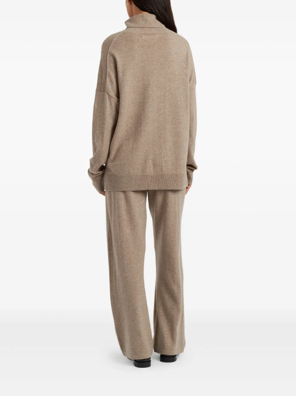 Chinti & Parker Roll-neck Side-split Jumper In Neutral