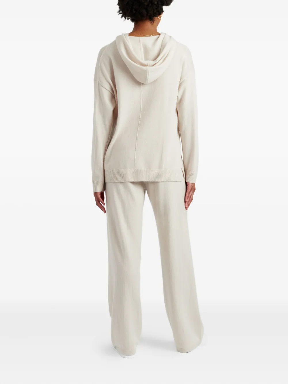 Chinti & Parker Fijngebreide hoodie Beige