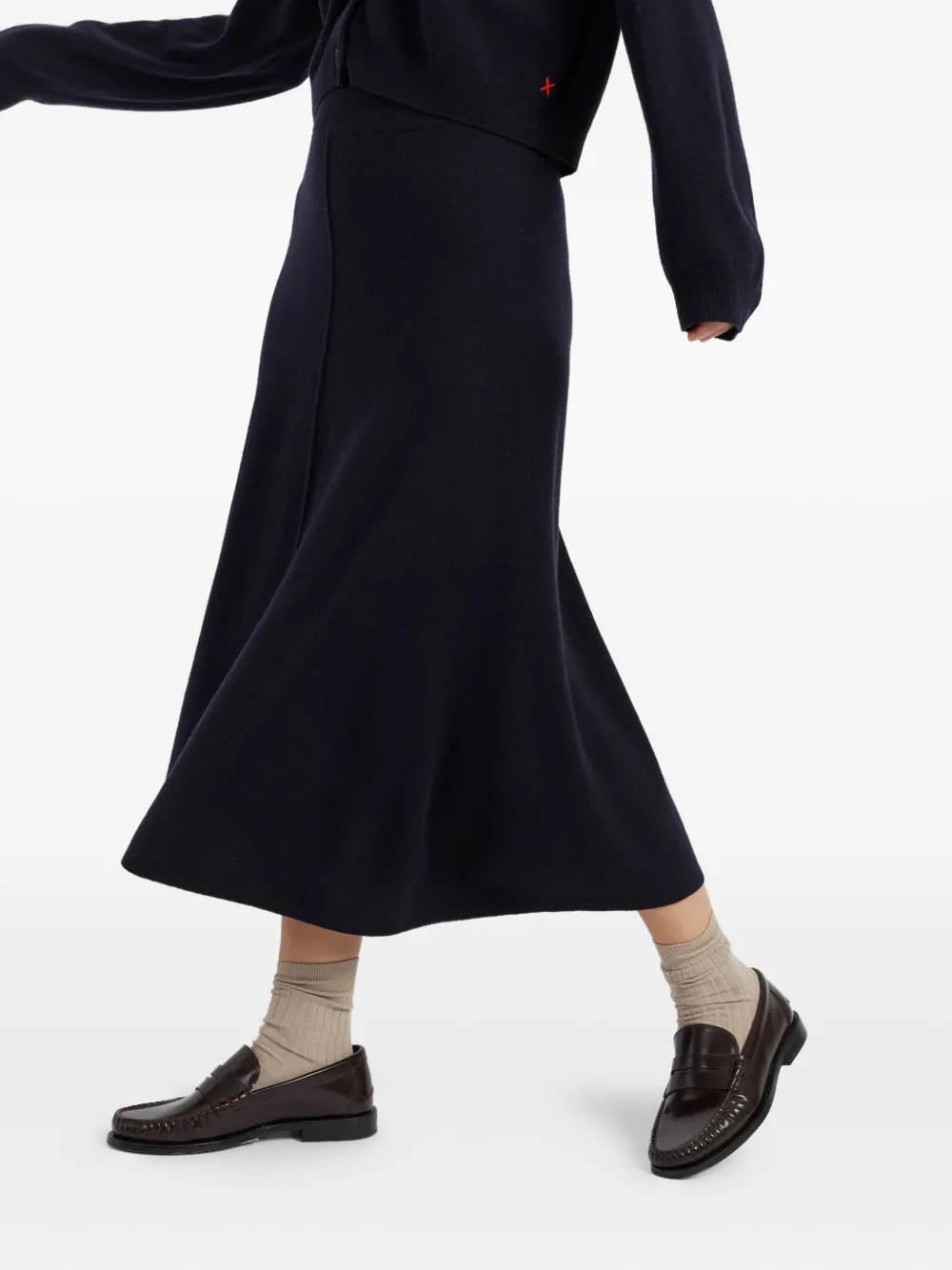 Chinti & Parker Flared midi-rok Blauw