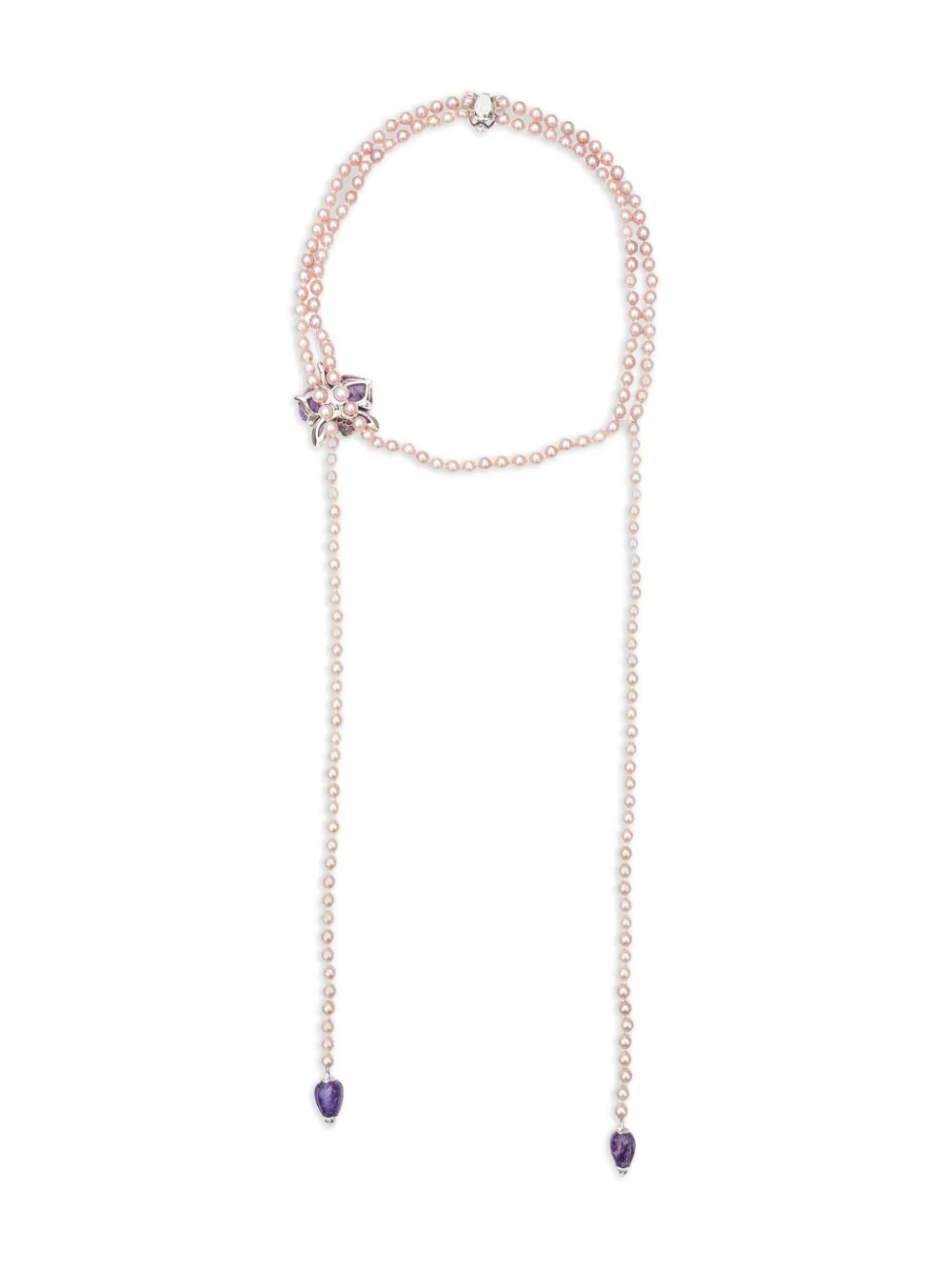 Cartier Floral パール&アメジスト ネックレス 18Kホワイトゴールド Cartier Floral パール&アメジスト ネックレス 18Kホワイトゴールド