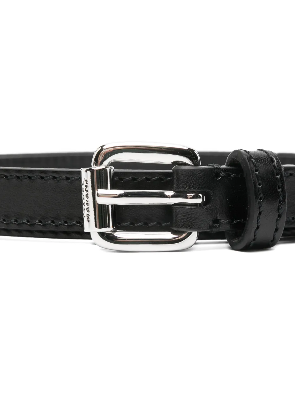 ISABEL MARANT Chelsea buckled leather belt - Zwart