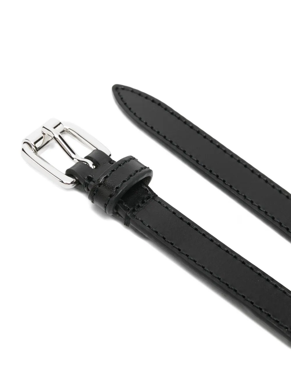 Isabel Marant Chelsea Buckled Leather Belt In Black