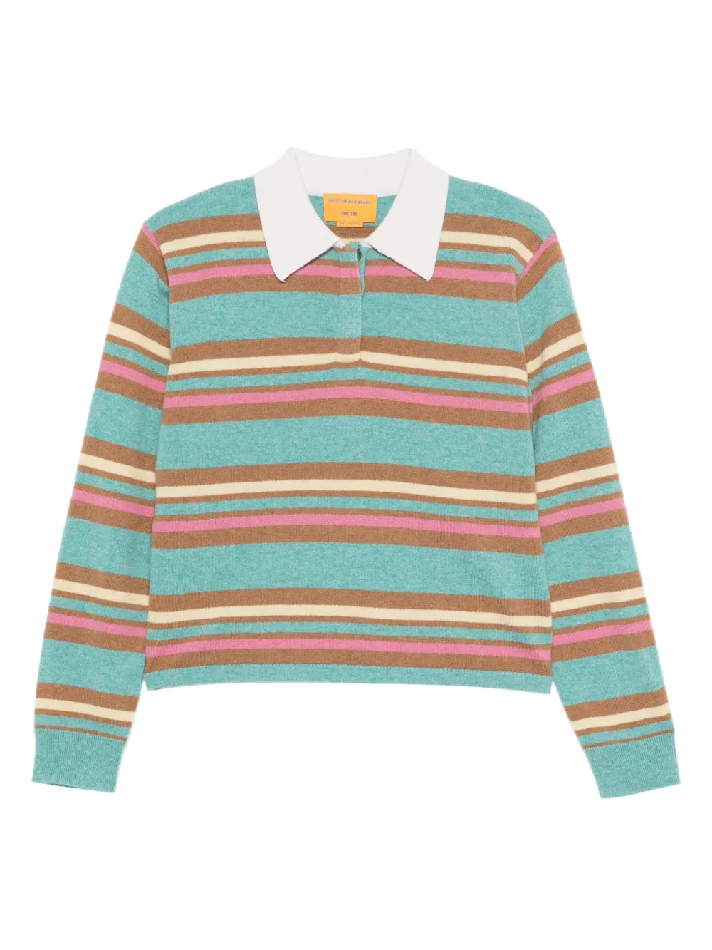 Guest In Residence striped polo-neck sweater | Blue | Image 1