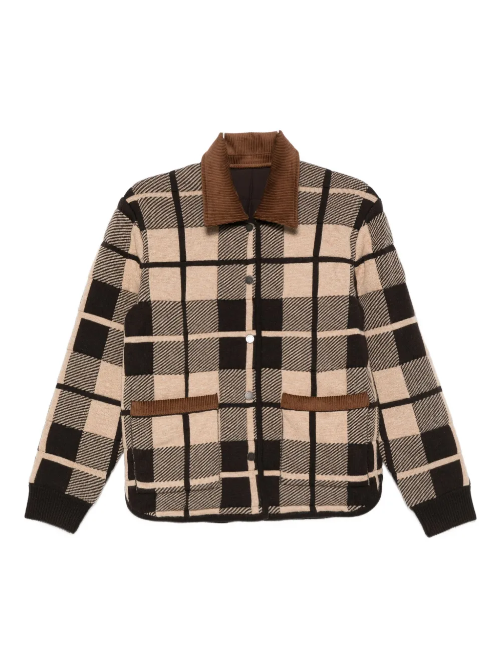 Guest In Residence Plaid Quilted Shirt Jacket In Multi