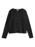 The Row button-front cotton cardigan - Black