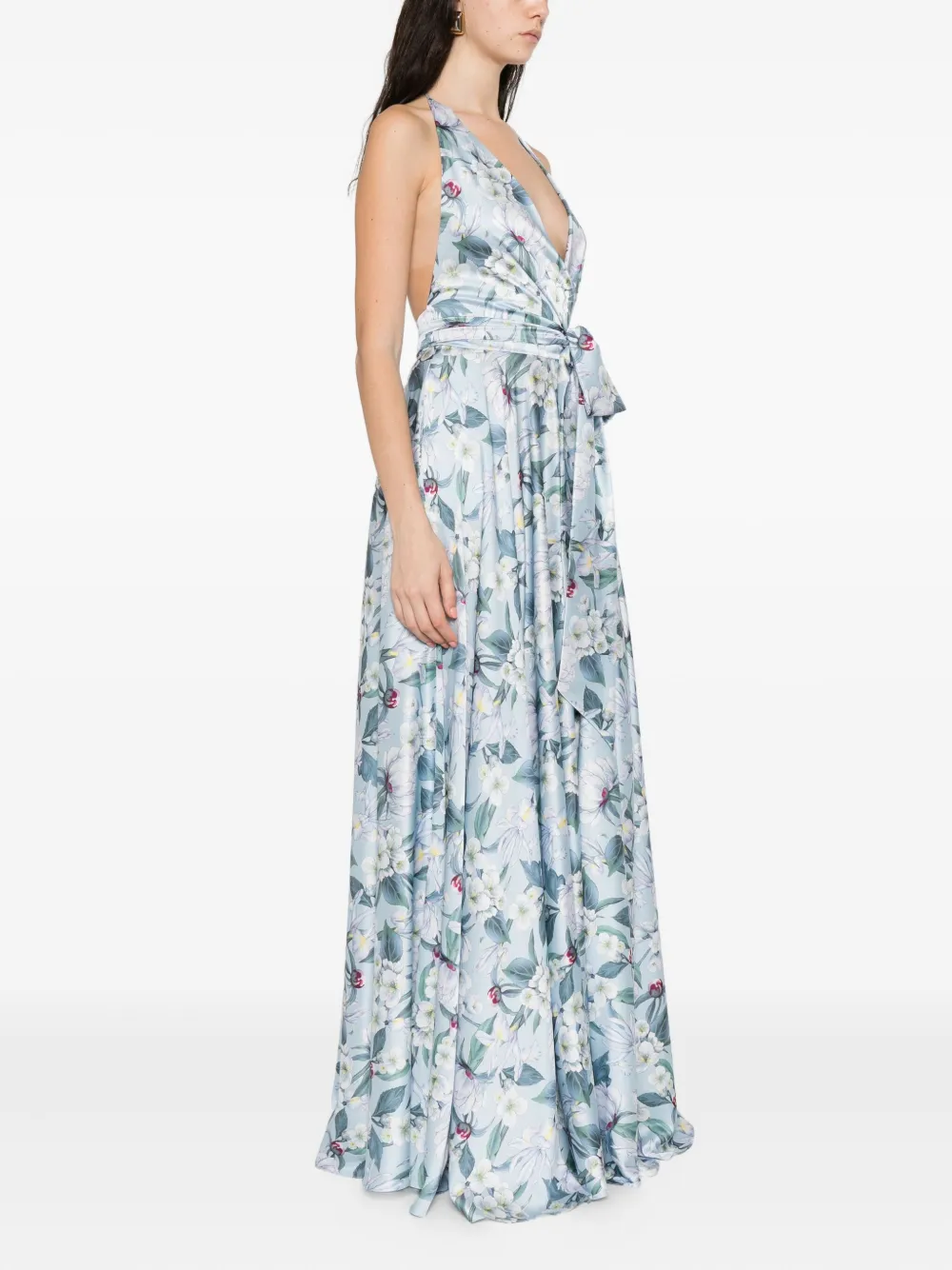  Giada Curti Vestido Con Estampado Floral - Azul 