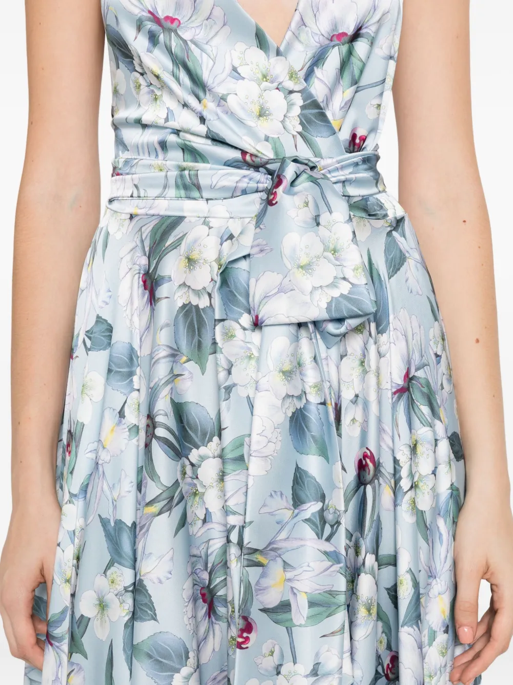floral-print halterneck dress